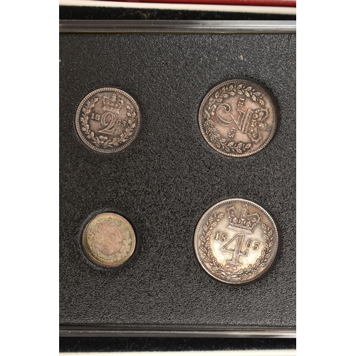 250 - A CASED SET OF VICTORIA MAUNDY COINS 1863 4d-1d