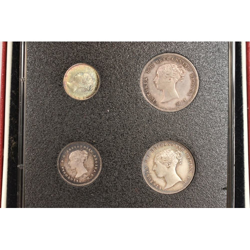 250 - A CASED SET OF VICTORIA MAUNDY COINS 1863 4d-1d