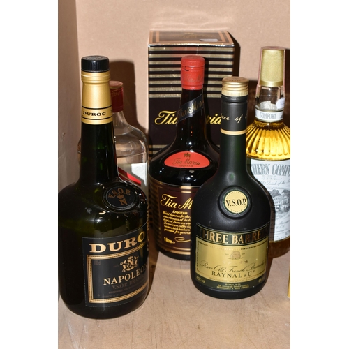 911 - ALCOHOL, Six Bottles of Cognac, Brandy & Spirit comprising 1 x 1 Litre bottle of HENNESSEY Very Spec... 