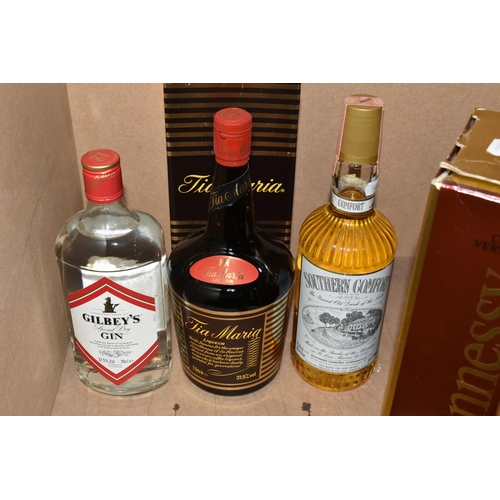 911 - ALCOHOL, Six Bottles of Cognac, Brandy & Spirit comprising 1 x 1 Litre bottle of HENNESSEY Very Spec... 