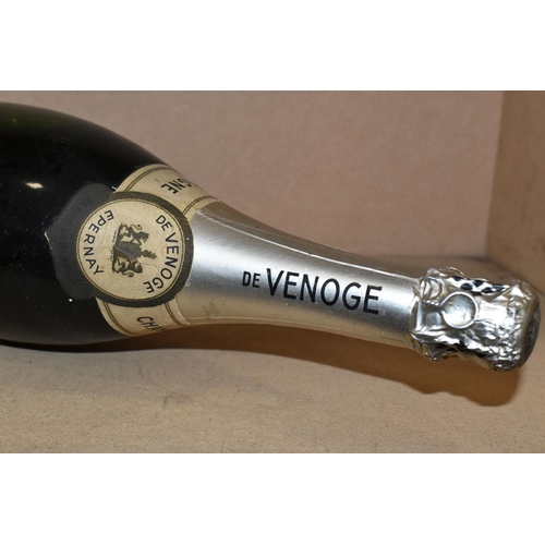 921 - One Magnum of DE VENOGE 1975 Blanc De Blancs Champagne, bottle dusty, seal intact, ullage approx. 2.... 