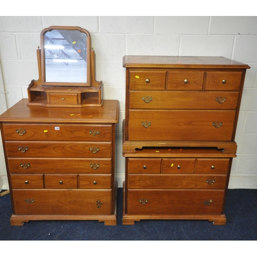 1208 - A SELECTION OF YOUNGER FURNITURE, to include a chest of five drawers, width 88cm x depth 47cm x heig... 