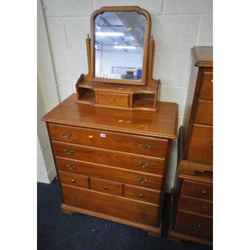 1208 - A SELECTION OF YOUNGER FURNITURE, to include a chest of five drawers, width 88cm x depth 47cm x heig... 