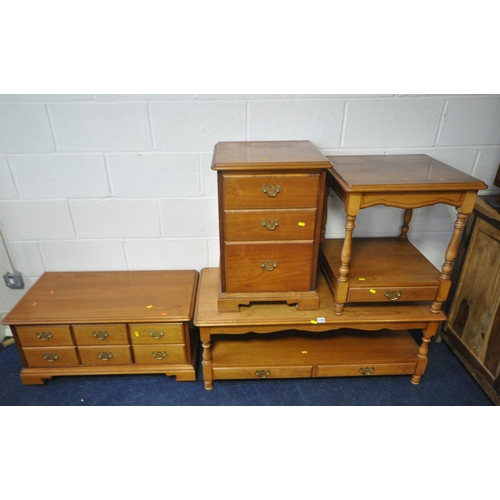 1209 - A SELECTION OF YOUNGER OCCASIONAL FURNITURE, to include a coffee table, with two drawers, length 115... 