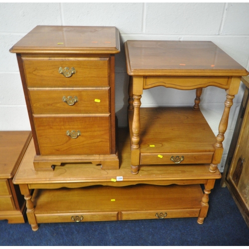 1209 - A SELECTION OF YOUNGER OCCASIONAL FURNITURE, to include a coffee table, with two drawers, length 115... 