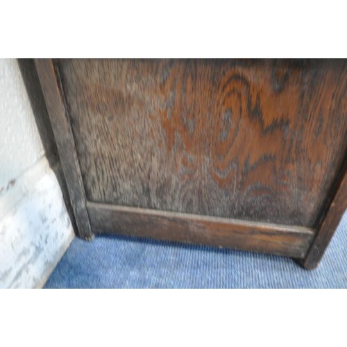 1251 - A LATE 20TH CENTURY OAK DRESSER, the two tier plate rack, atop a base with two drawers, above double... 