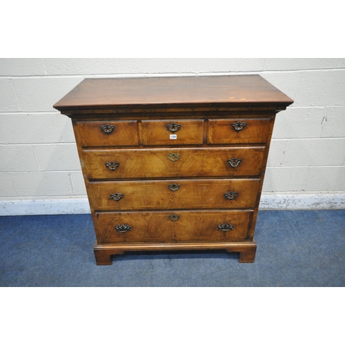 1294 - A GEORGIAN AND LATER CHEST OF THREE SHORT OVER THREE LONG DRAWERS, made up of a mixture of mahogany,... 