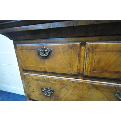 1294 - A GEORGIAN AND LATER CHEST OF THREE SHORT OVER THREE LONG DRAWERS, made up of a mixture of mahogany,... 