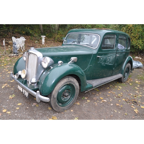 1003 - A 1948 ROVER P3-60 FOUR DOOR SALOON CAR IN GREEN with a 1595cc petrol engine, four speed manual gear... 