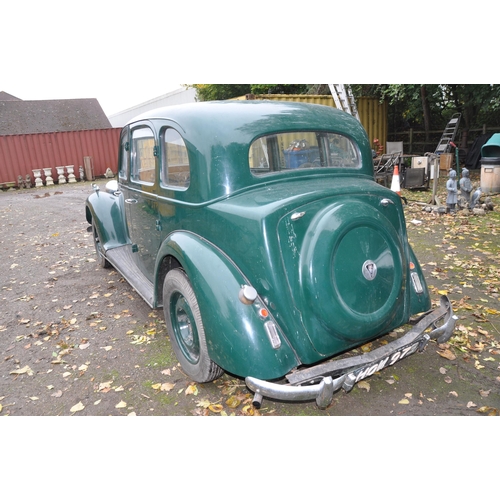 1003 - A 1948 ROVER P3-60 FOUR DOOR SALOON CAR IN GREEN with a 1595cc petrol engine, four speed manual gear... 