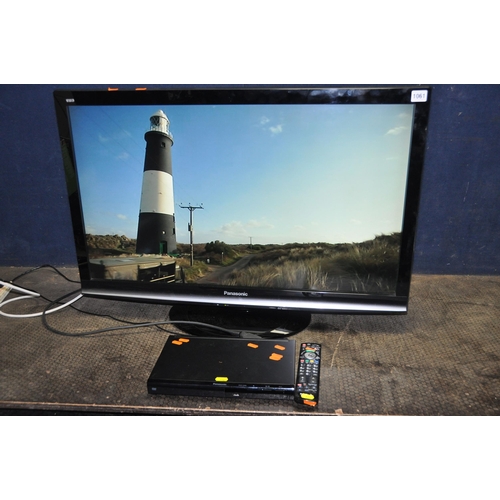 1061 - A PANASONIC TX-L37G15B 37in TV WITH REMOTE and a Panasonic DVD player (no remote) (both PAT pass and... 