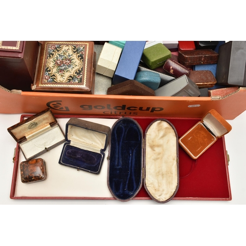 171 - A LARGE ASSORTMENT OF BOXES, antique and vintage jewellery and silverware boxes, to include boxes de... 