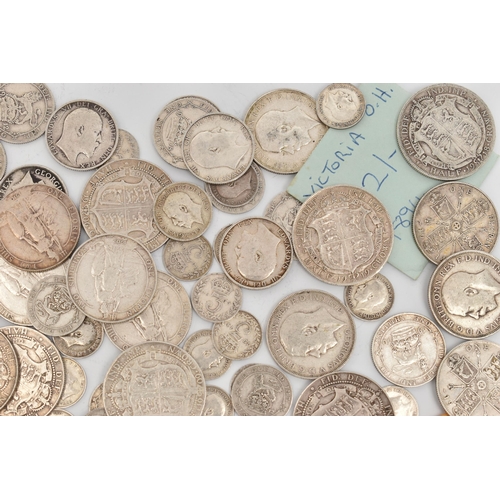 205 - A PARCEL OF APPROXIMATELY 630 GRAMS OF .925 SILVER UK COINS, including high grades Crown, Halfcrowns... 