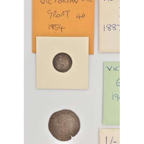 208 - A PARCEL OF MOSTLY QUEEN VICTORIA COINAGE, to include a Victoria 1890 Prooflike Shilling coin, 1890 ... 