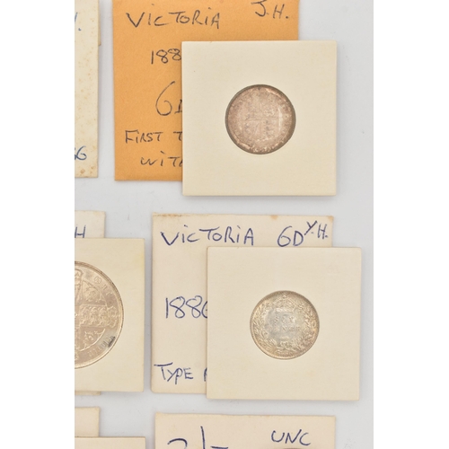 208 - A PARCEL OF MOSTLY QUEEN VICTORIA COINAGE, to include a Victoria 1890 Prooflike Shilling coin, 1890 ... 