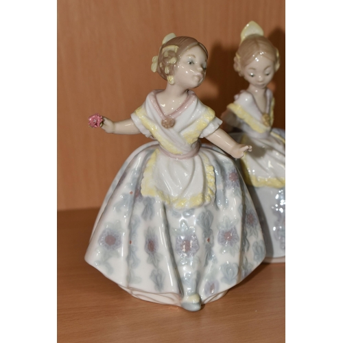 314 - A GROUP OF FOUR SPANISH LLADRO FIGURES comprising Lolita model 5372, Carmencita model 5373, Valencia... 