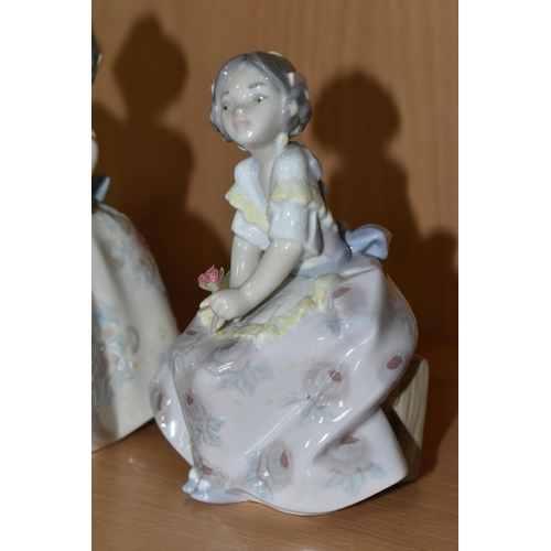 314 - A GROUP OF FOUR SPANISH LLADRO FIGURES comprising Lolita model 5372, Carmencita model 5373, Valencia... 