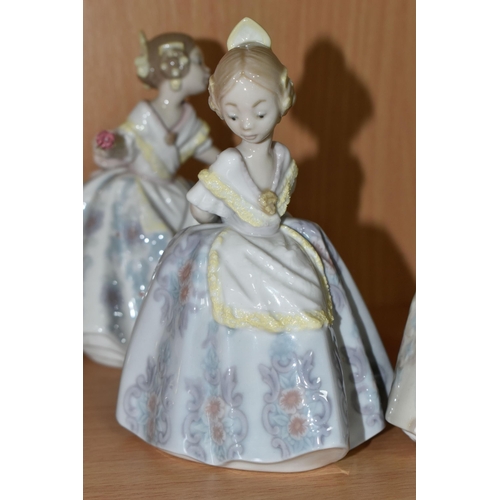 314 - A GROUP OF FOUR SPANISH LLADRO FIGURES comprising Lolita model 5372, Carmencita model 5373, Valencia... 