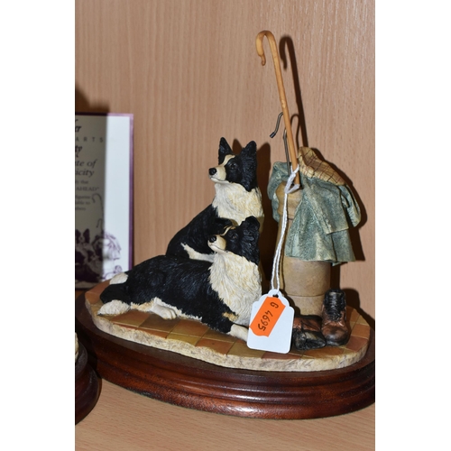 334 - FOUR LIMITED EDITION BORDER FINE ARTS SOCIETY FIGURINES, comprising 'Out of Harm's Way', 'Mother's P... 