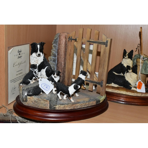 334 - FOUR LIMITED EDITION BORDER FINE ARTS SOCIETY FIGURINES, comprising 'Out of Harm's Way', 'Mother's P... 