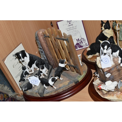 334 - FOUR LIMITED EDITION BORDER FINE ARTS SOCIETY FIGURINES, comprising 'Out of Harm's Way', 'Mother's P... 