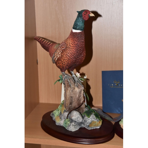 347 - THREE BORDER FINE ARTS GAMEBIRDS SCULPTURES, comprising 'Stepping Out' B1019, depicting a pair of ph... 