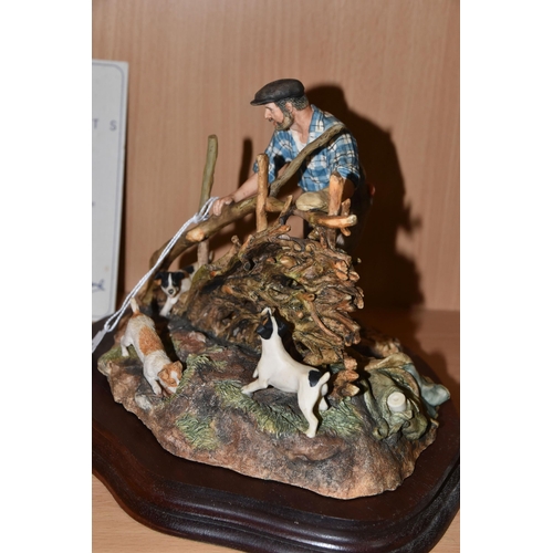 349 - THREE BORDER FINE ARTS SCULPTURES, comprising limited edition 'Hedge Laying', depicting a man laying... 