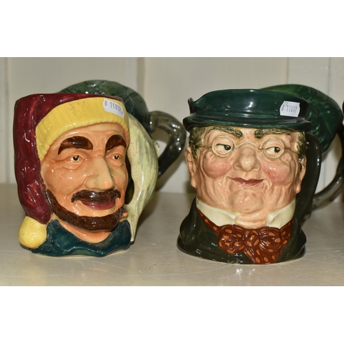 355 - A COLLECTION OF CHARACTER JUGS, twelve jugs comprising Royal Doulton Aramis D6441 (second quality), ... 