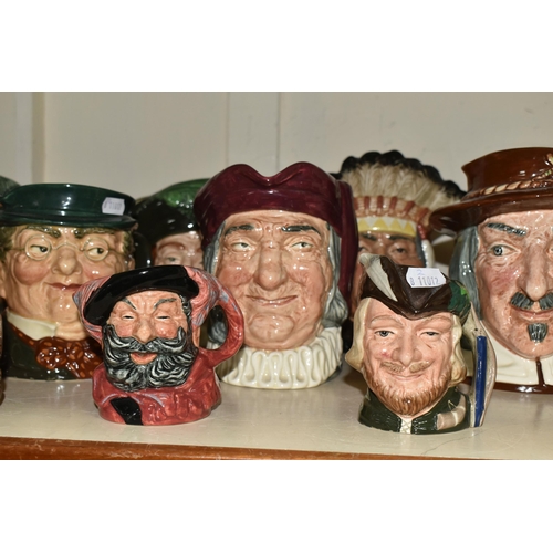 355 - A COLLECTION OF CHARACTER JUGS, twelve jugs comprising Royal Doulton Aramis D6441 (second quality), ... 