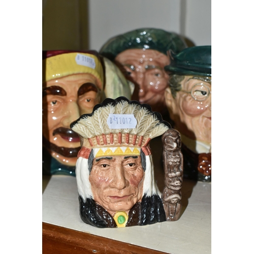 355 - A COLLECTION OF CHARACTER JUGS, twelve jugs comprising Royal Doulton Aramis D6441 (second quality), ... 