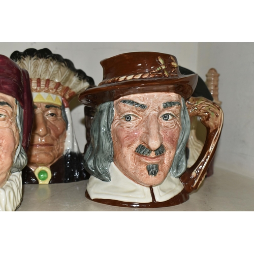 355 - A COLLECTION OF CHARACTER JUGS, twelve jugs comprising Royal Doulton Aramis D6441 (second quality), ... 