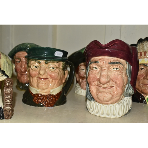 355 - A COLLECTION OF CHARACTER JUGS, twelve jugs comprising Royal Doulton Aramis D6441 (second quality), ... 