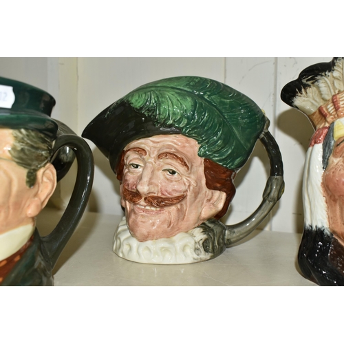 355 - A COLLECTION OF CHARACTER JUGS, twelve jugs comprising Royal Doulton Aramis D6441 (second quality), ... 