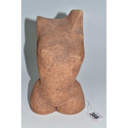 366 - GRAHAM PETER GLYNN: A STONEWARE SCULPTURE OF A FEMALE NUDE, impressed marks and partial label to bas... 