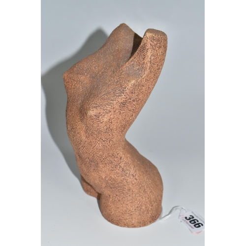 366 - GRAHAM PETER GLYNN: A STONEWARE SCULPTURE OF A FEMALE NUDE, impressed marks and partial label to bas... 