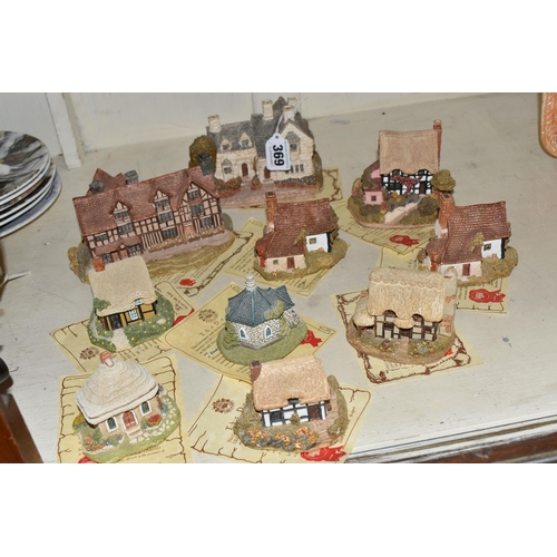 369 - A GROUP OF LILLIPUT LANE SCULPTURES, comprising Buttercup Cottage, Moreton Manor, William Shakespear... 