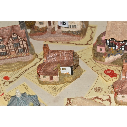 369 - A GROUP OF LILLIPUT LANE SCULPTURES, comprising Buttercup Cottage, Moreton Manor, William Shakespear... 