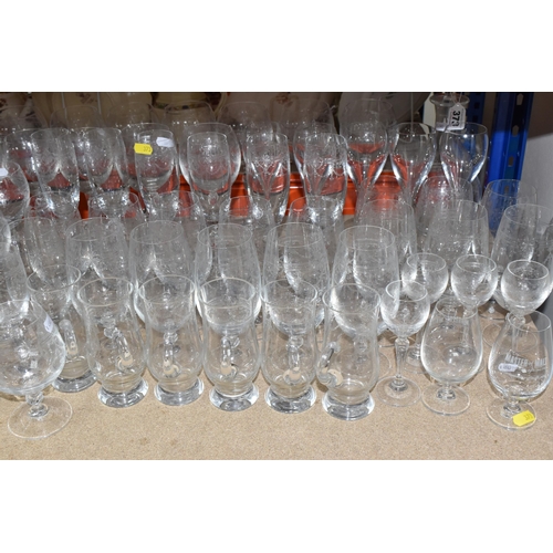 373 - A VICTORIA COLLECTION GLASS SUITE comprising a large quantity of etched patterned glasses to include... 