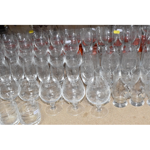 373 - A VICTORIA COLLECTION GLASS SUITE comprising a large quantity of etched patterned glasses to include... 