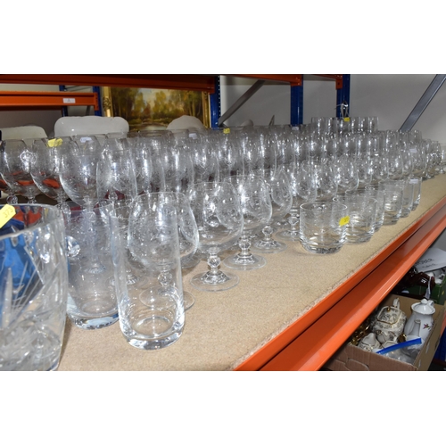 373 - A VICTORIA COLLECTION GLASS SUITE comprising a large quantity of etched patterned glasses to include... 