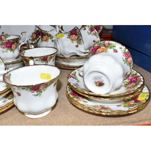 374 - A GROUP OF ROYAL ALBERT OLD COUNTRY ROSES TEAWARES comprising twelve tea cups, twelve saucers, twelv... 