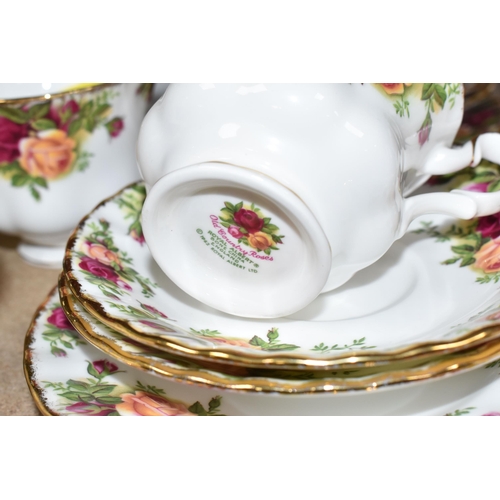 374 - A GROUP OF ROYAL ALBERT OLD COUNTRY ROSES TEAWARES comprising twelve tea cups, twelve saucers, twelv... 