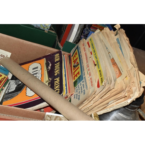 379 - THREE BOXES OF EPHEMERA COMPRISING MOSTLY FOOTBALL, RAILWAY, AND MOTORING INTEREST to include a quan... 