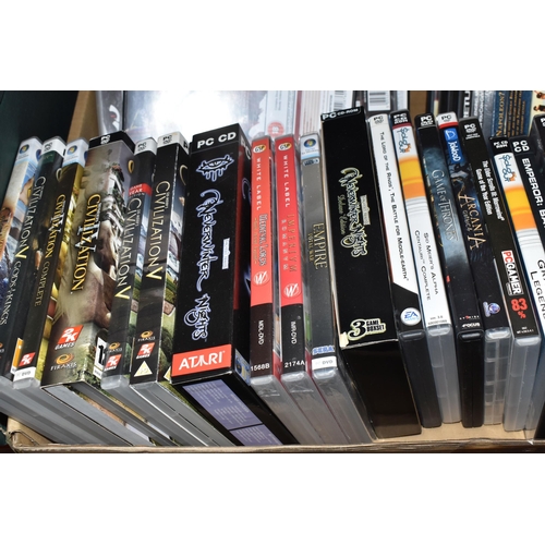 401 - TWO BOXES OF PC GAMES, includes Dune II, Duke Nukem 3D, The Witcher 2, Civilization 1-5, and Residen... 