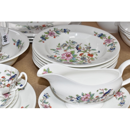 406 - A FORTY-SIX PIECE AYNSLEY 'PEMBROKE' DINNER SERVICE comprising six tea cups, six saucers, six side p... 