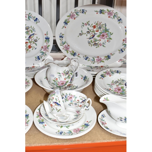 406 - A FORTY-SIX PIECE AYNSLEY 'PEMBROKE' DINNER SERVICE comprising six tea cups, six saucers, six side p... 