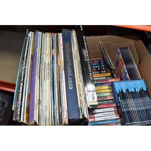 409 - THREE BOXES AND LOOSE CDS, TAPES AND LPS to include approximately one hundred and fifty CDs to inclu... 