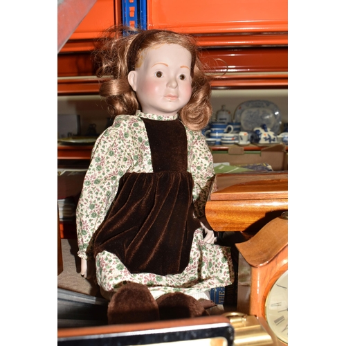 430 - A GROUP OF CLOCKS, VINTAGE ELECTRICALS, DOLL AND SUNDRY ITEMS, comprising a Junghans Meister Ato-Mat... 