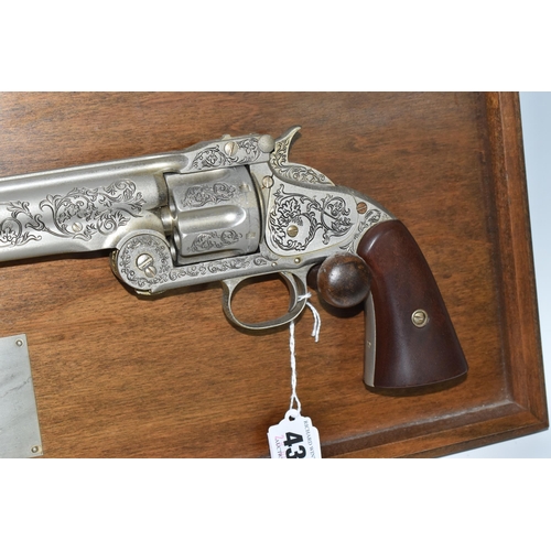 436 - A FRANKLIN MINT REPLICA 'THE WYATT EARP .44 REVOLVER', with display board bearing plaque, certificat... 