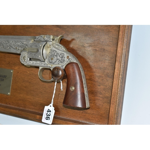 436 - A FRANKLIN MINT REPLICA 'THE WYATT EARP .44 REVOLVER', with display board bearing plaque, certificat... 